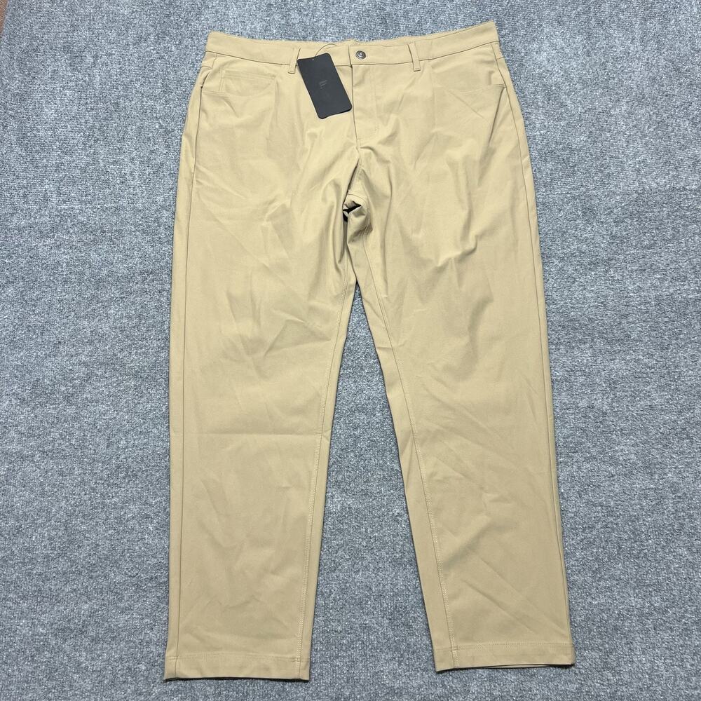 Fabletics The Don 5-Pocket Pants Mens 38x30 Beige Twill Stretch Water Resistant